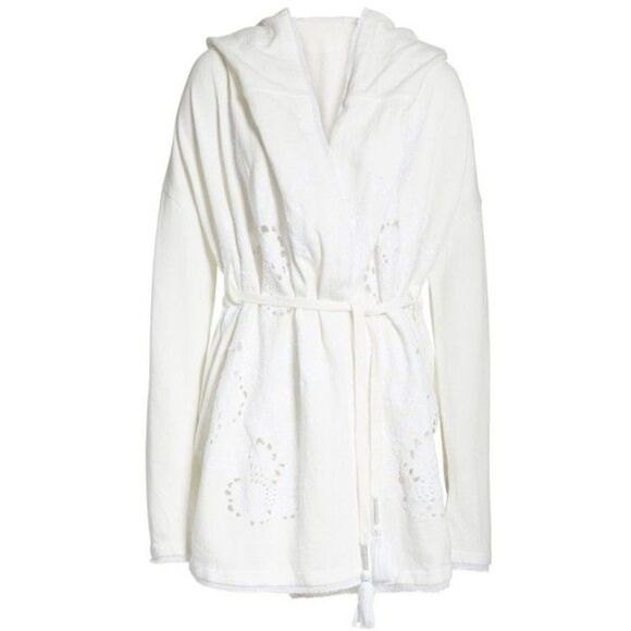 Oh Pretty Daze White Cardigan FREE PEOPLE Size Medium - Picture 5 of 5